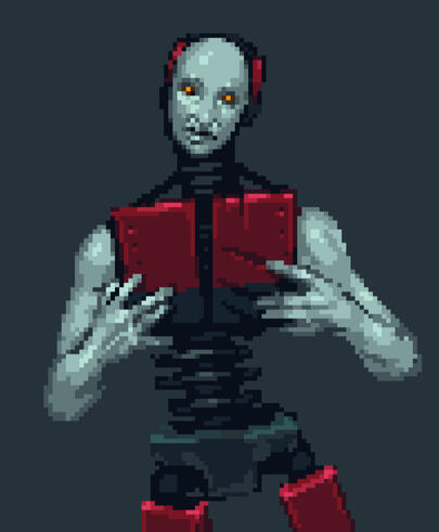 A very early explorative artwork for a project I didn't end up sticking around for. I created my own palette, "Triad", for this one!
