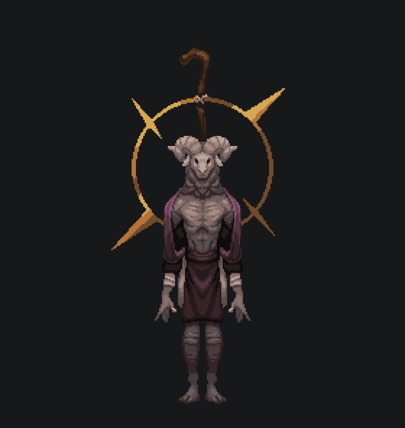 A creature / enemy for a billboarded horror concept I had in mind one day.